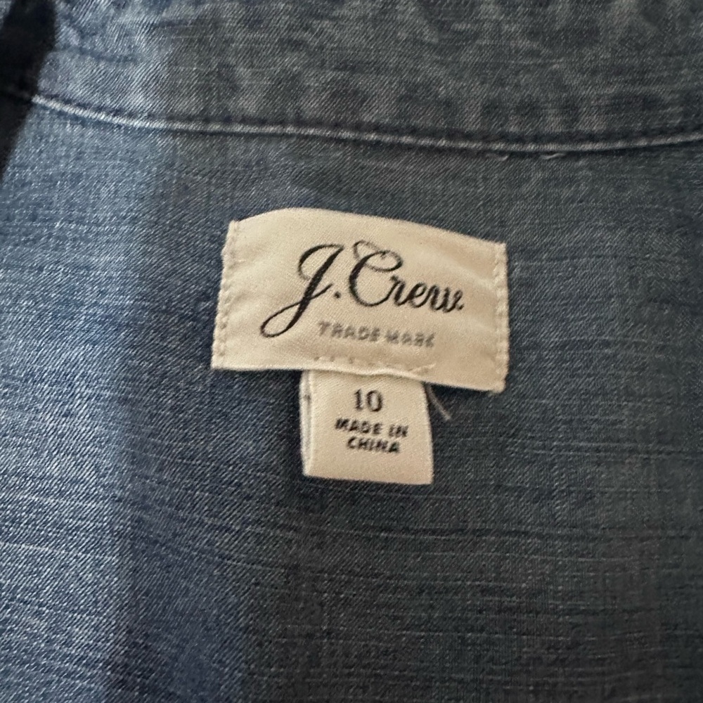 J. Crew Point Sur Zipfront Chambray Blue Denim Ju… - image 5